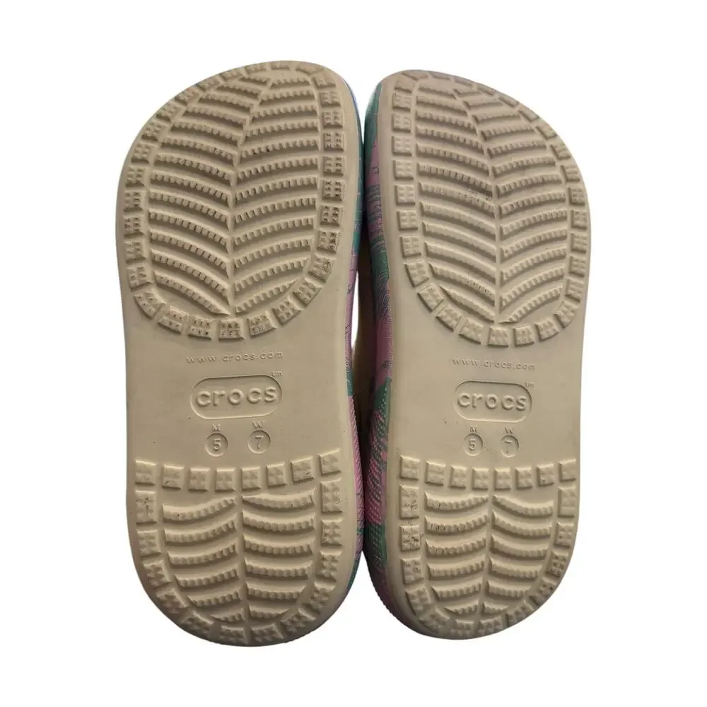 Crocs Classic Crush Clog Spring Break Vanilla M5 W7 Platform